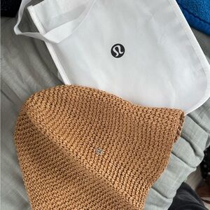 Lululemon Tan Crochet Hat